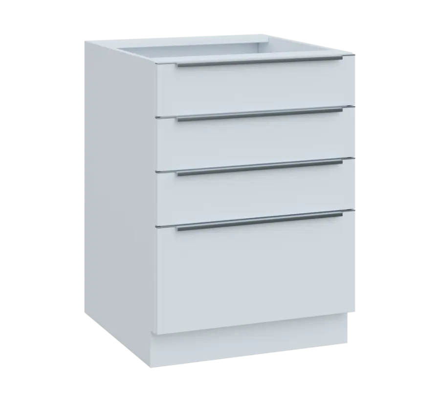 SIS - 6Z41 spodní skříňka, 4-zásuvková, 870x600x600, bílá